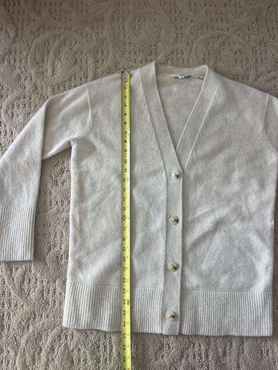 Vince V-neck cashmere blend cardigan Tan size Small - Picture 5 of 5